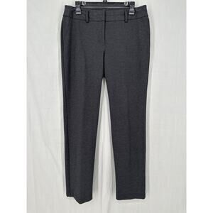 Chicos Pants Women 8 Gray High Rise Trousers Dress Straight Leg Stretch Office